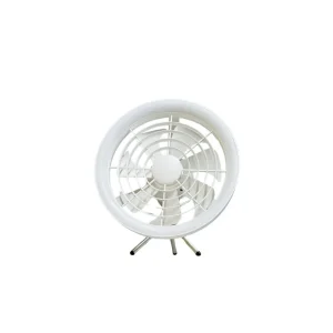 JISULIFE FA17 Rechargeable Fan With LED Light and table tripod