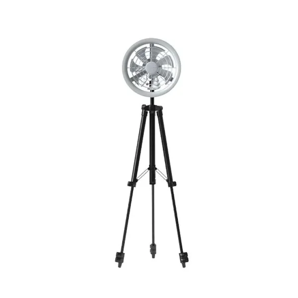 JISULIFE FA17 Rechargeable Fan With LED Light and long tripod